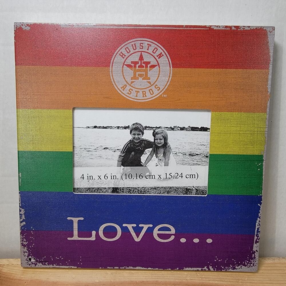 Houston Astros Love Pride 4" x 6" Picture Frame